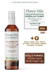 Flowy Oils Saç Bakım Yağı +9 Yağ Içeren %100 Doğal Karışım Sprey Hair Care Oil 50ml - 1