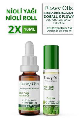 Flowy Oils Saf Nioli Yağı 2'li Set %100 Doğal Bitkisel Uçucu Yağ Niaouli Oil 10ml - 1