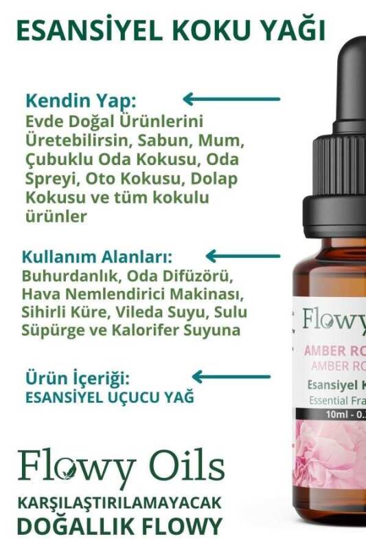 Flowy Oils Sandal Ağacı Saf Esansiyel Uçucu Koku Yağı Esans Buhurdanlık Yağı Difüzör Esansı Fragrance 10ml - 3