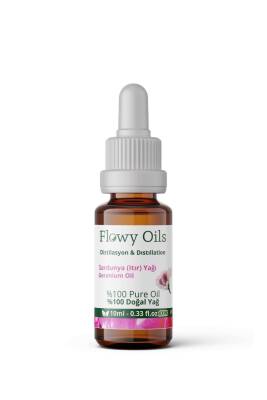 Flowy Oils Sardunya (ıtır Çiçeği) Yağı %100 Doğal Bitkisel Uçucu Yağ Geranium Oil 10ml - 3