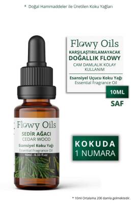 Flowy Oils Sedir Ağacı Saf Esansiyel Uçucu Koku Yağı Esans Buhurdanlık Yağı Difüzör Esansı Fragrance 10ml - 1