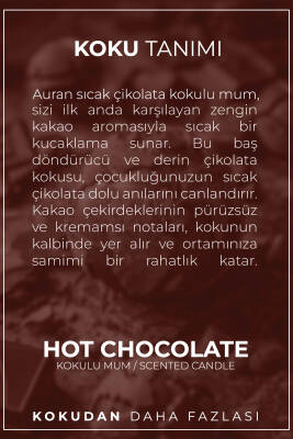 Sıcak Çikolata Kokulu Mum Ahşap Fitilli Dekoratif Kokulu Kavanoz Mum Hot Chocolate Candle 150gr. - 2