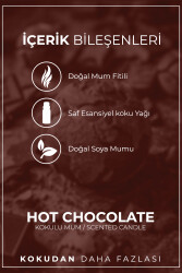 Sıcak Çikolata Kokulu Mum Ahşap Fitilli Dekoratif Kokulu Kavanoz Mum Hot Chocolate Candle 150gr. - 5