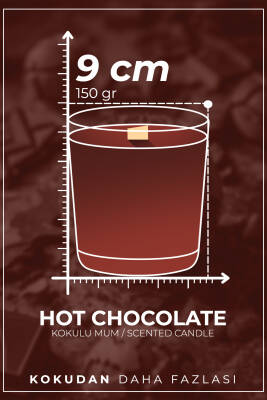 Sıcak Çikolata Kokulu Mum Ahşap Fitilli Dekoratif Kokulu Kavanoz Mum Hot Chocolate Candle 150gr. - 6