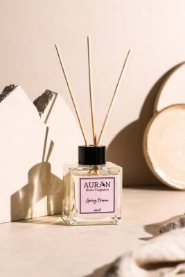 Bahar Esintisi Çubuklu Oda Kokusu Bambu Kokusu Kare Şişe Spring Breeze Reed Diffuser 100ml - 1