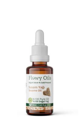 Flowy Oils Susam Yağı %100 Doğal Bitkisel Sabit Yağ Sesame Oil 50ml - 1