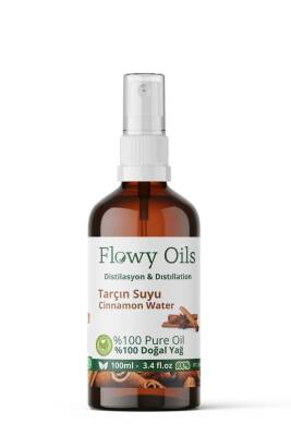 Flowy Oils Tarçın Suyu Cilt Temizleyici Cam Şişe %100 Tam Saf Doğal Yağlı Distilasyon Hidrosöl Suyu 100ml - 2