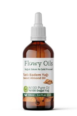 Flowy Oils Tatlı Badem Yağı %100 Doğal Bitkisel Sabit Yağ Sweet Almond Oil 100ml - 2