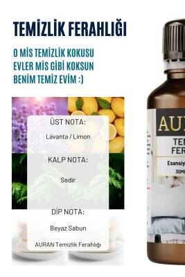 Temizlik Ferahlığı Esansiyel Uçucu Koku Yağı Difüzör Esansı Buhurdanlık Yağı Aromaterapi Yağı 30ml - 2