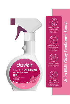 Davbir Üstün Etkili Yağ Çözücü Yüzey Temizleyici Sprey Hızlı Surface Cleaner 300 ml - 1