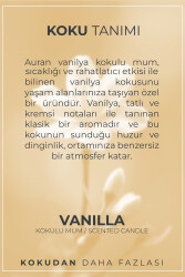 Vanilya Kokulu Mum Ahşap Fitilli Dekoratif Kokulu Kavanoz Mum Vanilla Candle 150gr. - 3