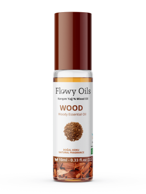 Flowy Oils Wood Doğal Karışım Esansiyel Yağ Uçucu Yağ Karışımı Etkili Koku, Esans Doğal Roll-On 10ml - 2