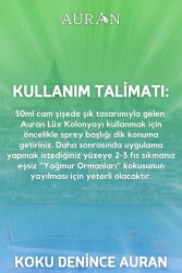 Auran Yağmur Ormanları Cam Şişe 80 Derece Kolonya 50ml - 6