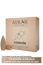 Auran Yasemin Kokulu Geri Akış Tütsüsü konik Tütsü Jasmine Backflow Incense Cones 10 Adet - 1