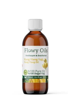 Flowy Oils Ylang Ylang Yağı %100 Doğal Bitkisel Uçucu Yağ Cam Şişe Büyük Boy Oil 250ml - 1